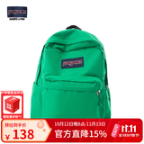 JANSPORT杰斯伯双肩包女学生旅行包26L旅行轻便透气书包男背包 4QUT88Q带感绿/焦绿-侧边袋