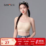 三福2024新款运动风文胸女固定杯抹胸美背细肩带裹胸吊带背心内衣 肤色 80B