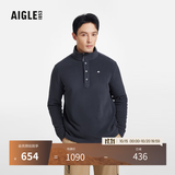 AIGLE艾高抓绒衣经典款POLARTEC户外保暖休闲半拉链上衣男 海军蓝 BE484 XL (185/100A)