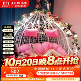 乐系（LEXI） 吊椅双人鸟巢秋千吊篮家用室内阳台吊兰户外吊床藤椅摇篮椅躺椅 【橡胶木】双人白色细藤特大号 静音款