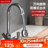 美厨（MAXCOOK）水龙头防溅头 厨房万向旋转过滤延伸器防溅头长款20cm MCPJ3646
