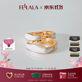 翡拉拉（fellala）「华彩缎带」耳环女复古耳饰高级感耳扣简约耳圈节日生日礼物 华彩缎带耳扣|白色