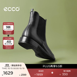 爱步（ECCO）靴子女 时尚潮流百搭冬季切尔西女靴牛皮粗跟短靴女 型塑266503 黑色26650301001 （批次随机发货） 36