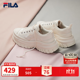 斐乐胖胖底丨FILA帆布鞋女LAVA鞋厚底运动鞋小白鞋增高休闲鞋子 奶白-GD 37.5