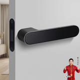 虎顿（HOTUN）意式极简磁吸卧室生态门锁室内木门家用通用型房门一字锁把手L01H