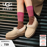 UGG双11秋季女士舒适茸茸毛鞋领厚底圆头休闲懒人毛毛鞋 1166733 MDSD | 芥菜籽色 37 鞋款偏小，建议拍大一码