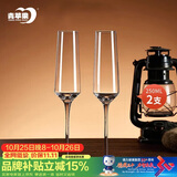 青苹果水晶玻璃起泡酒香槟杯250ml*2 白葡萄酒洋酒杯饭店会所待客家用