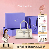 纽芝兰（NUCELLE）Angelababy同款牛皮寻梦凯莉包小众轻奢新斜挎手提女士包生日礼物