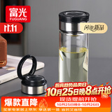 富光尚宇系列单层闷茶玻璃杯 男女士水杯 高硼硅玻璃杯子泡茶杯600ml