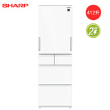 夏普SHARP 412升 日式多门电冰箱 左右开门PCI净离子净味 自动制冰变频风冷无霜小户型大容量 SJ-SP41W-W 白色 玻璃面板