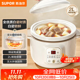 苏泊尔（SUPOR）电炖锅 电炖盅 煲汤锅 炖汤锅 煮粥锅 婴儿熬粥家用可预约白瓷 2-3人用2L DG20YC885