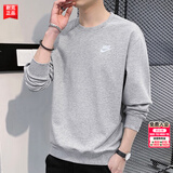 耐克（NIKE）卫衣男士2026秋冬季新款运动服装跑步棉质休闲针织套头衫保暖长袖 刺绣logo/热推/内里线圈/晒图-10 L