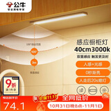 公牛（BULL）感应橱柜灯衣柜灯LED人感光感磁吸 卧室床沿玄关小夜灯40CM3000K