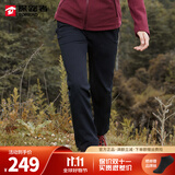 探路者（TOREAD）冲锋裤男女软壳裤新款户外运动防风保暖加绒防泼水徒步登山裤 黑色 女(加绒) 有腰带 M