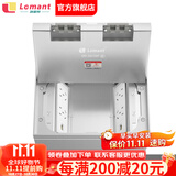洛蒙特（Lomant）不锈钢地插纯平隐形地插座隐藏式嵌入式防水地插瓷砖大理石木地板 【200型】四位五孔+双网络