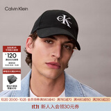 Calvin KleinJeans男女情侣ck刺绣纯棉休闲运动棒球帽随心选 4G5004G-UB1-太空黑 均码 OS