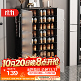 安尔雅 简易鞋柜经济型简约防尘小鞋架子多层组装塑料收纳柜玄关柜