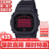卡西欧（CASIO）G-SHOCK系列经典小方块街头时尚运动防水防震方形手表男送礼推荐 血屏DW-5600BBR-1