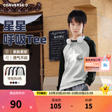 Converse匡威儿童t恤长袖男童内搭打底衫男女童纯棉上衣插肩袖童装长袖T恤 岩岭灰 140 /68 【建议身高128-140cm】