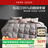 水星家纺羽绒被鹅绒被95%白鹅绒被子冬被冬季加厚被芯双人200×230约5.1斤