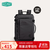 BAGSMART双肩包随行仓背包男士旅行出差通勤商务大容量多功能电脑包书包女 经典黑（扩容版 38L）