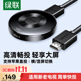 绿联手机无线投屏高清视频同屏器HDMI传输接收器适用苹果华为小米手机电脑接电视显示器投影仪55500