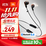 JBL TUNE 235BT 半入耳式蓝牙耳机 颈挂式耳机 防水设计免提通话 适用小米 苹果耳机 送礼物推荐 黑色