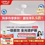 欧普照明（OPPLE）【送装一体】风扇灯42寸全光谱1级能效智控风扇餐厅厨房卧室 冰风