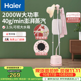 海尔（Haier）立式挂烫机35g蒸汽量2.5L水箱双杆家用手持熨斗烫衣服带板大功率平挂两用多功能蒸气熨烫机GS2408