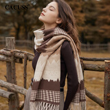 CACUSS【加大加宽】围巾女秋冬披肩外搭保暖护颈丝巾送女生妈妈生日礼物