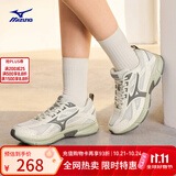 美津浓（MIZUNO）【SPEED】运动跑步鞋男女星速鞋复古老爹鞋透气缓震跑鞋 07/棉白/暗灰裙 40 (255mm)