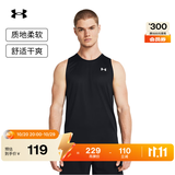 安德玛（Under Armour）UA夏季Tech男子训练运动背心1382795 黑色001 M