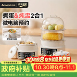 志高（CHIGO）煮蛋器 电炖盅隔水炖电炖锅 蒸蛋器小型1-2人自动断电2026款 智能预约家用多功能早餐机ZNZDQ003