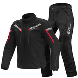 MOTO-BOY骑行服男摩托车衣服冬赛车机车服套装骑行裤防风防水防摔摩旅四季 J07P06套装黑色 L