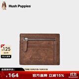 暇步士（Hush Puppies）钱包男牛皮卡包男士多功能钱夹零钱包便携名片夹礼盒装送男友