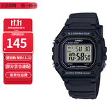 卡西欧（CASIO）卡西欧手表小方块防水数显电子表狂飙安欣同款男女学生运动手表 W-218H-1A