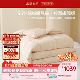 水星家纺羽绒被鹅绒被95%鹅绒被子暖气被冬季被芯双人200×230约3.5斤