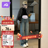婧麒（JOYNCLEON）孕妇裤秋冬季休闲外穿打底阔腿牛仔裤小个子 复古蓝XXL jyk26751