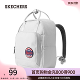 斯凯奇（Skechers）双肩包女通勤简约轻便多功能手提背包L322U139 月球灰/00MV 20升以下