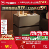 芝华仕（CHEERS）现代简约主次卧室储物岩板轻奢高级感2026新款复古风床头柜G067棕
