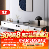 米客米家（MIKEMIJIA）电视柜现代简约小户型客厅落地储物柜轻奢电视机柜子茶几组合家具 店长推荐四柜门+灰色180CM 组装（自行安装）