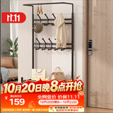 安尔雅 衣帽架鞋架落地金属挂衣架现代简约铁艺衣服架子家用置物架 80黑