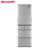夏普SHARP 412升 日式多门电冰箱 左右开门PCI净离子净味 自动制冰变频风冷无霜小户型大容量 SJ-SA41W-S 银色 钣金面板（可贴冰箱贴）