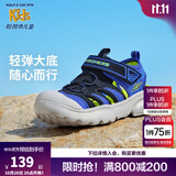 Skechers斯凯奇儿童包头凉鞋男童鞋夏季轻质防滑男大童大头沙滩鞋406511L 黑色/蓝色/柠檬色/BBLM 33.5 (偏大,建议选小一码)