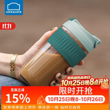乐扣乐扣（LOCK&LOCK）咖啡杯耐热玻璃水杯子男女学生便携式双饮吸管杯随手杯500ML绿色