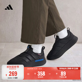 adidas ADIPUFF面包鞋保暖一脚蹬柔软休闲棉鞋男女阿迪达斯轻运动 黑色（推荐选大半码）   40.5