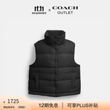 蔻驰（COACH）奥莱女士经典标志羽绒背心马甲叠穿 黑色 M