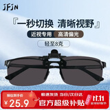 JFJN近视专用偏光墨镜夹片开车钓鱼登山骑行防紫外线强光太阳眼镜JP01