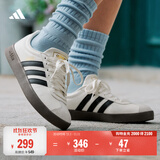 adidas双11主推 T头鞋 VL COURT CLASSIC板鞋德训鞋男女阿迪达斯 汉玉白/黑色/树脂黄   38