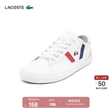 LACOSTE法国鳄鱼女鞋法式条纹平底运动板鞋|39CFA0046 407/白色/深蓝/红色 37 /6